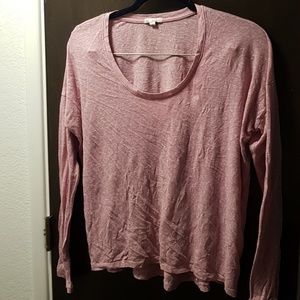 heather pink Gap long sleeve oversized tee M /FREE